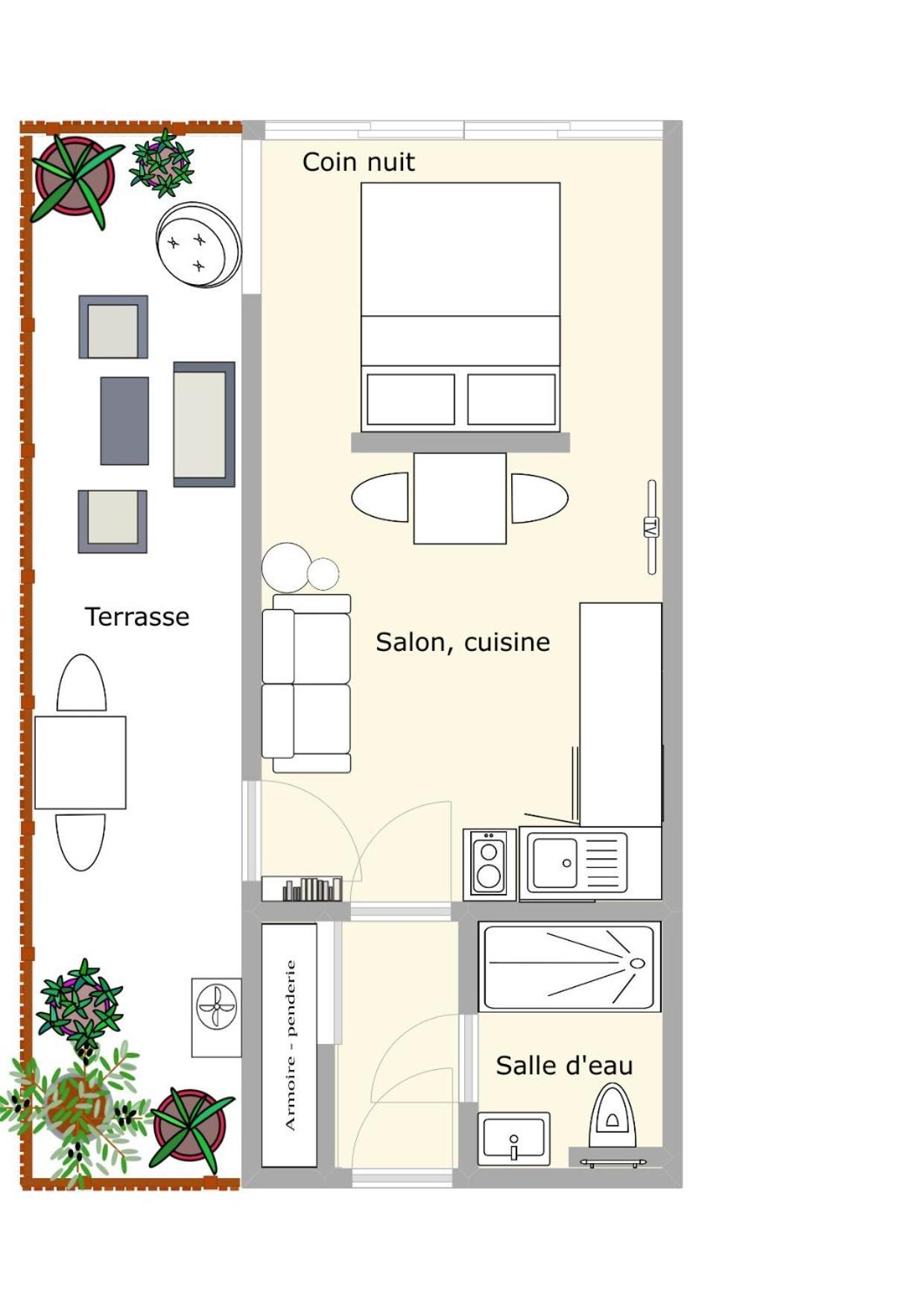 Le Semaphore - Studio Climatise, Grande Terrasse Vue Mer - Parking, Wifi Ла-Гранд-Мот Экстерьер фото